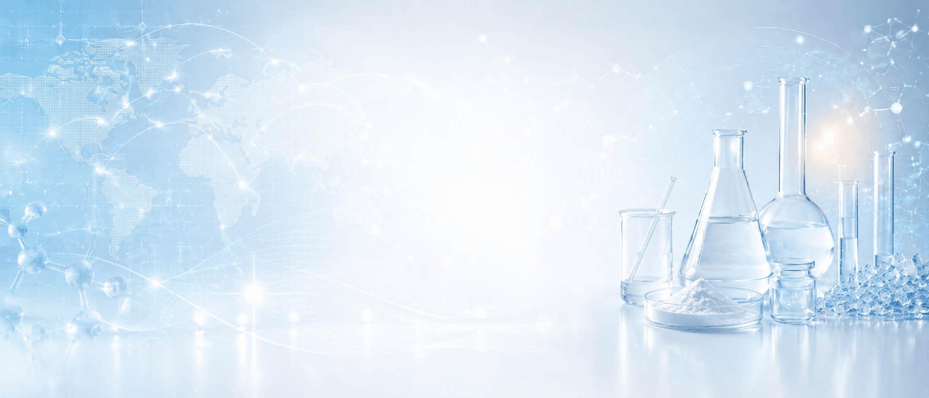 Specialty chemicals and advanced materials laboratory background